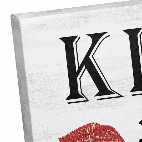 Kissing Booth Sign Canvas Wall Art